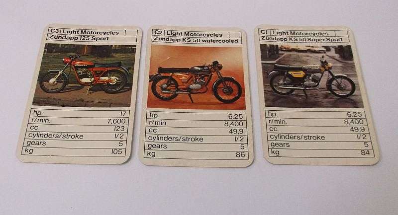 ABSOLUTELY RARE AND AWESOME !! TRUMPS !!...........LIGHT MOTORCYCLES.......WICKED !!!!!!!!