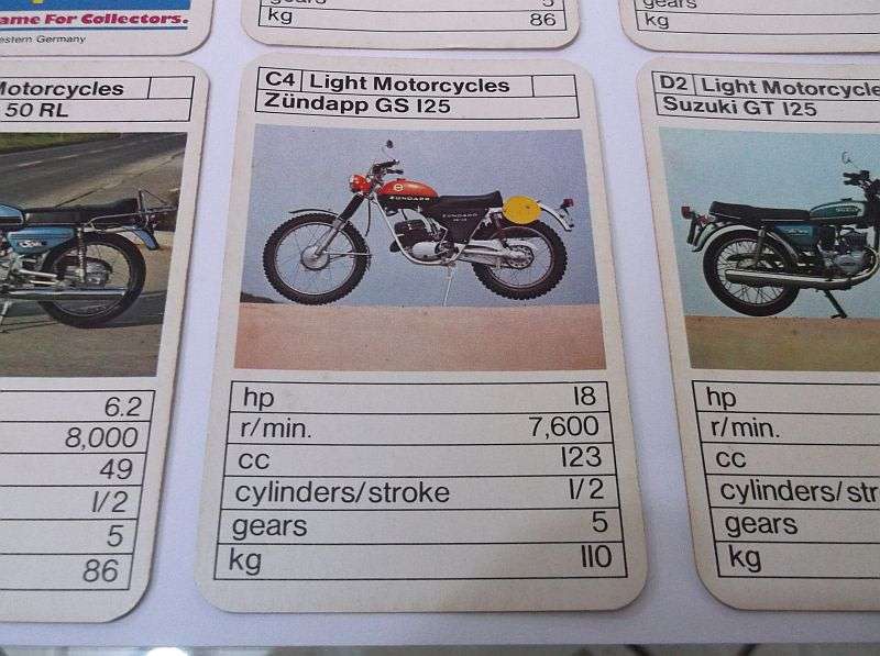 ABSOLUTELY RARE AND AWESOME !! TRUMPS !!...........LIGHT MOTORCYCLES.......WICKED !!!!!!!!