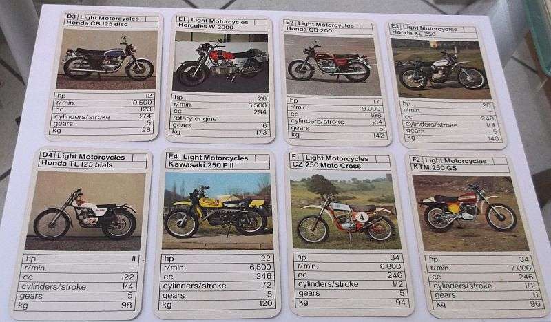 ABSOLUTELY RARE AND AWESOME !! TRUMPS !!...........LIGHT MOTORCYCLES.......WICKED !!!!!!!!