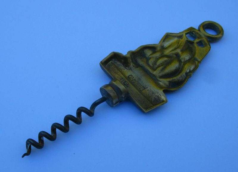 OLD BRASS AND STEEL NAUTICAL THEMED CORKSCREW - THE MAYFLOWER