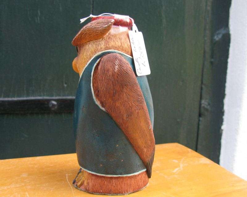 A DESIGNER STATUE OF AN OWL - "SIGNED"