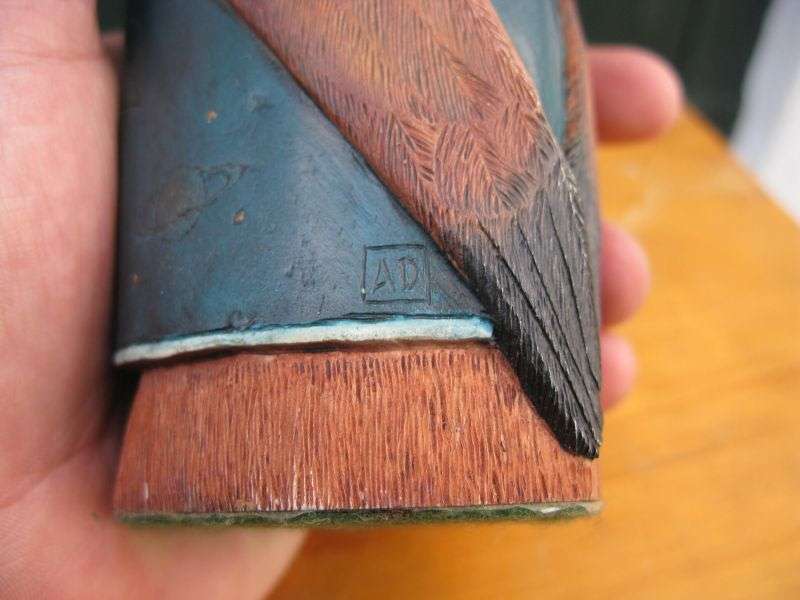 A DESIGNER STATUE OF AN OWL - "SIGNED"