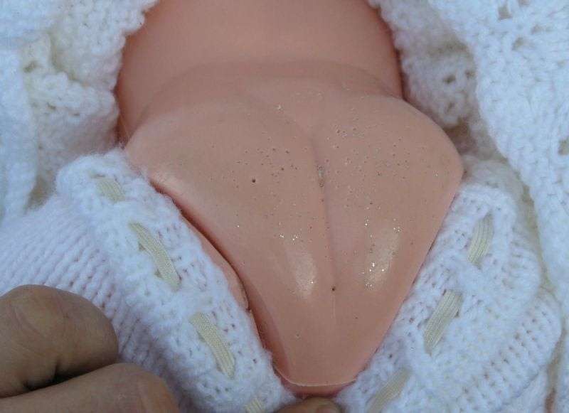 TOO CUTE !! A PAIR OF VINTAGE HARD PLASTIC BABY DOLLS WITH HAND MADE CLOTHING ...BID FOR BOTH ...WOW