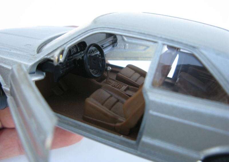 CLASSY !! A 1:26 SCALE DIE CAST METAL MODEL OF THE MERCEDES BENZ 500 SEC BY BURAGO ITALY...COOL SIZE