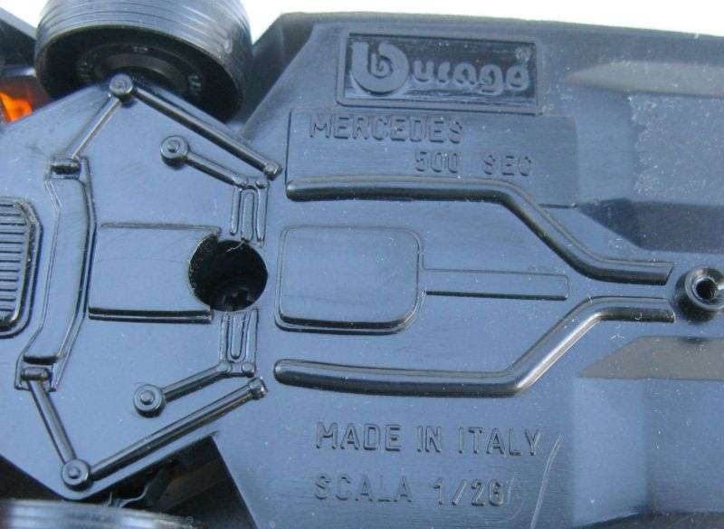 CLASSY !! A 1:26 SCALE DIE CAST METAL MODEL OF THE MERCEDES BENZ 500 SEC BY BURAGO ITALY...COOL SIZE