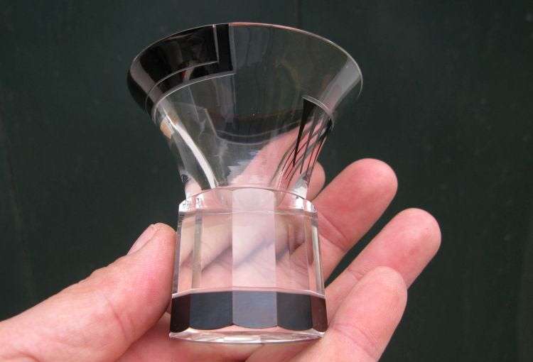 SUPER RARE !! THE EPITOME OF""ART DECO""...SCOTTISH TERRIER THEMED CUT GLASS DECANTER WITH 3 GLASSES