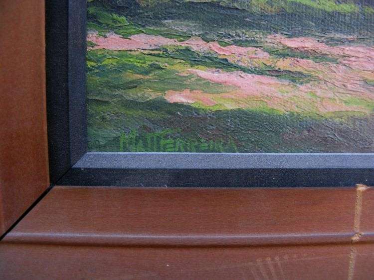 A BEAUTIFULLY EXECUTED ORIGINAL OIL ON BOARD LANDSCAPE PAINTING SIGNED BY ARTIST MATT FERREIRA