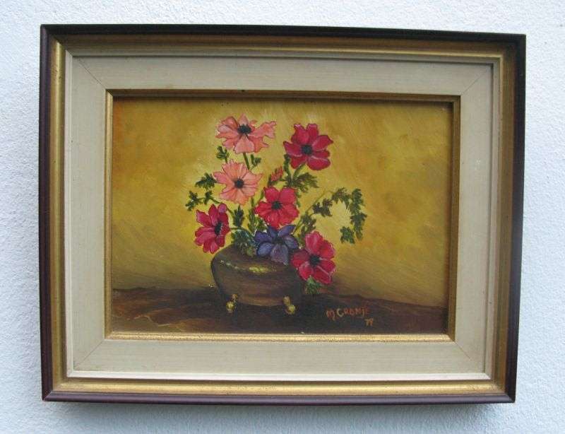 A QUAINT AND QUIRKY ORIGINAL PAINTING SIGNED M.CRONJE AND DATED 79 ....ONE OF TWO BY THIS ARTIST