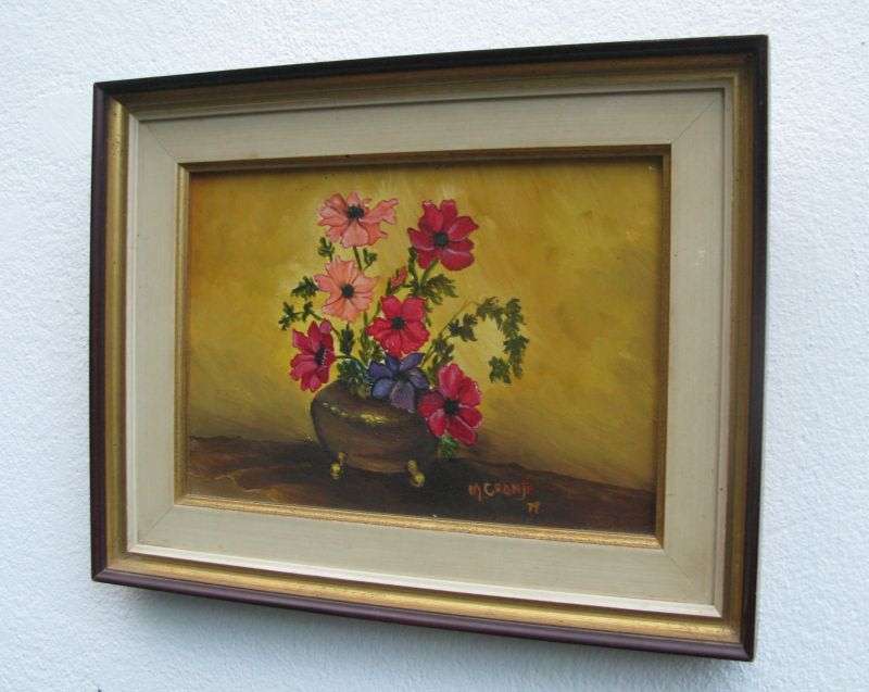 A QUAINT AND QUIRKY ORIGINAL PAINTING SIGNED M.CRONJE AND DATED 79 ....ONE OF TWO BY THIS ARTIST