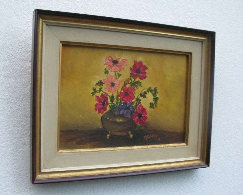 A QUAINT AND QUIRKY ORIGINAL PAINTING SIGNED M.CRONJE AND DATED 79 ....ONE OF TWO BY THIS ARTIST