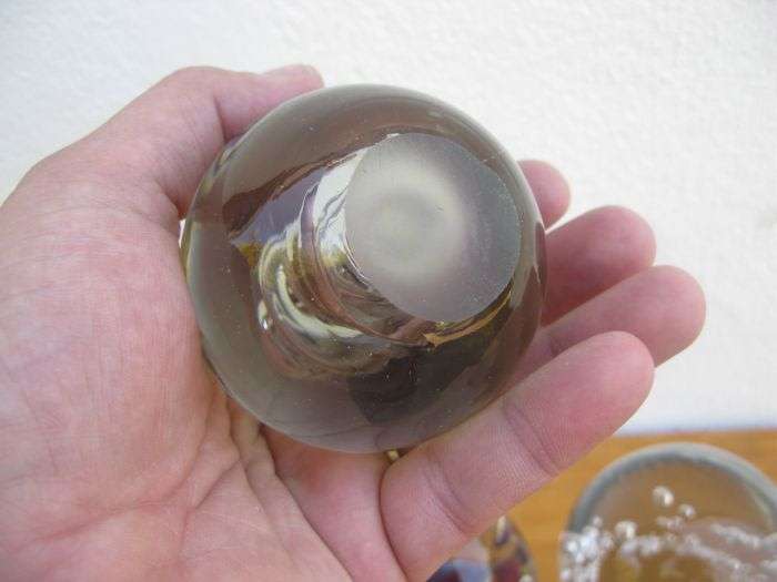 FANTASTIC !! A LOT OF 3 VINTAGE SOLID ART GLASS PAPERWEIGHTS ....ONE SIGNED....ALL AWESOME !!