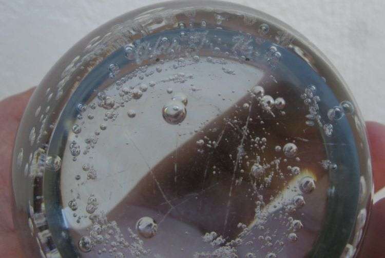 FANTASTIC !! A LOT OF 3 VINTAGE SOLID ART GLASS PAPERWEIGHTS ....ONE SIGNED....ALL AWESOME !!