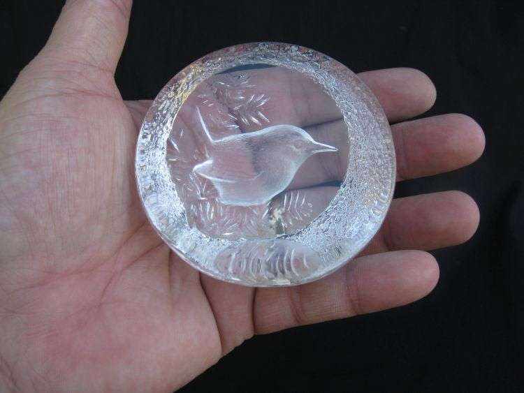 ONE SIGNED MATS JONASSON PAPERWEIGHT PLUS TWO EXTRA PAPERWEIGHTS ...WHAT A DEAL !! BID FOR ALL !!