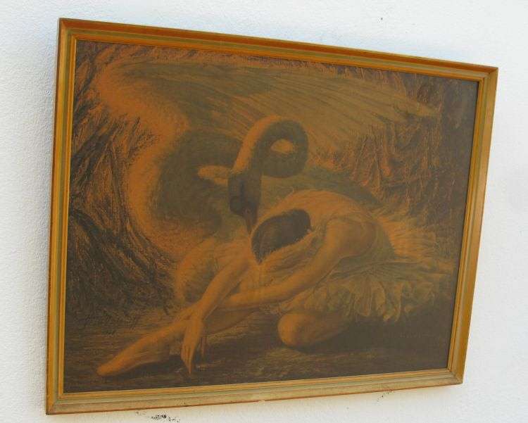 A GORGEOUS OLD TRETCHIKOFF PRINT " THE DYING SWAN " HAND SIGNED ....TAKE A LOOK ...