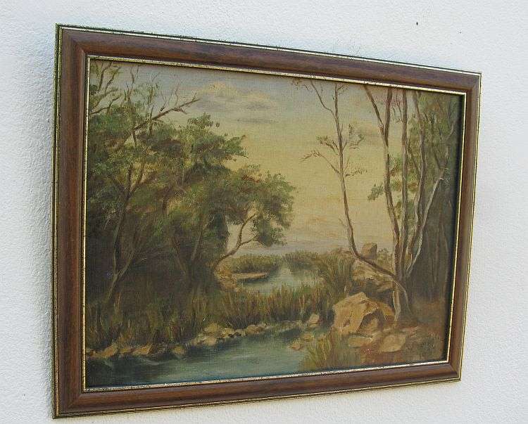 A SUPERB OLD ORIGINAL OIL ON BOARD SIGNED W VAN ZYL AND DATED 1937 ....AWESOME !!