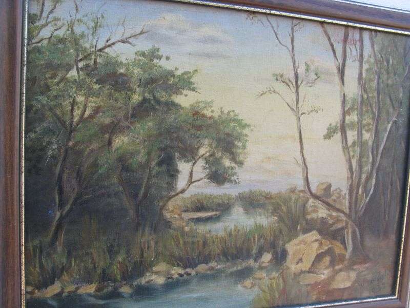 A SUPERB OLD ORIGINAL OIL ON BOARD SIGNED W VAN ZYL AND DATED 1937 ....AWESOME !!