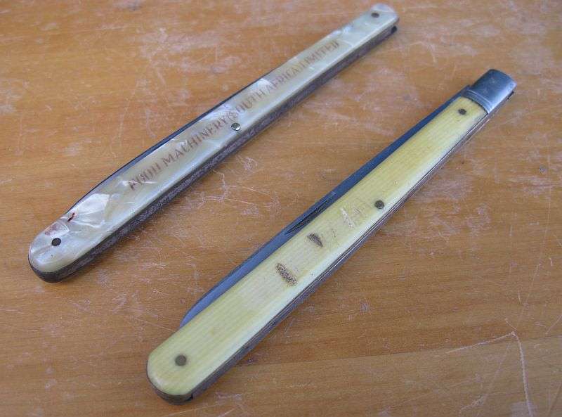 COOOOL !!! TWO EXTRA LONG POCKET KNIVES OF THE 1930`S ...BY JOWIKA & BONSA OF GERMANY ...WOW !!!