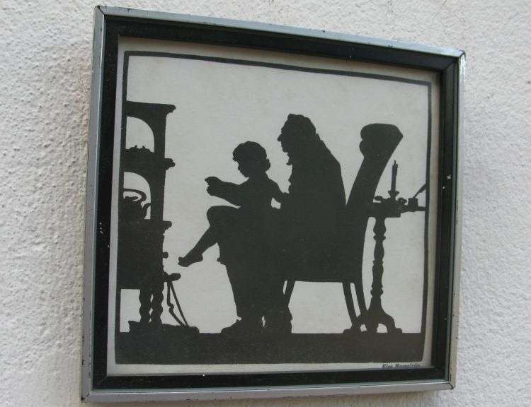 AN OLD RARE SILHOUETTE ETCHING BY ELSE HASSELRIIS 1878 - 1953 ...AVERAGE VALUE $60 EACH