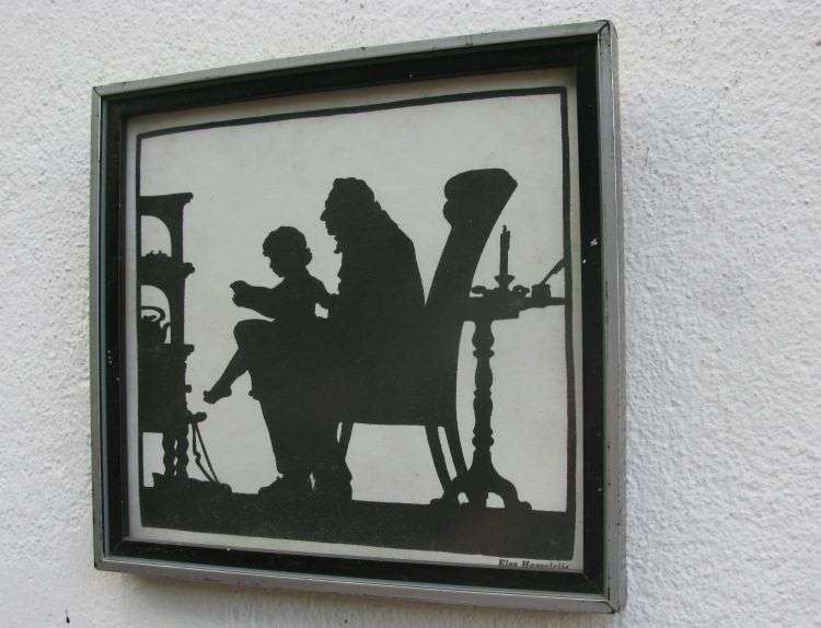 AN OLD RARE SILHOUETTE ETCHING BY ELSE HASSELRIIS 1878 - 1953 ...AVERAGE VALUE $60 EACH
