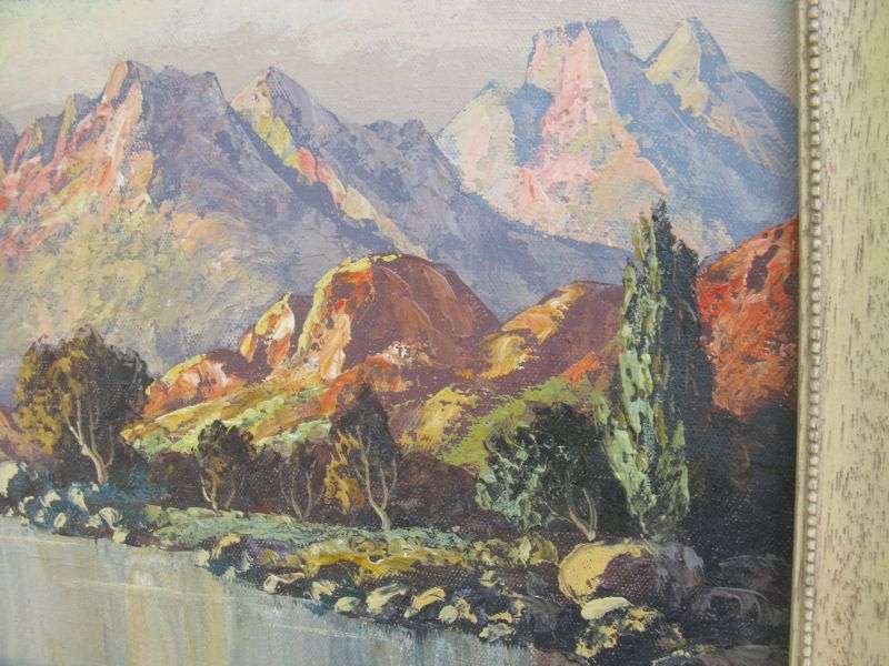 A MASTERFUL OLD ORIGINAL OIL ON CANVAS LANDSCAPE BY WELL KNOWN SA ARTIST VICTOR VISSER !! WOW !!