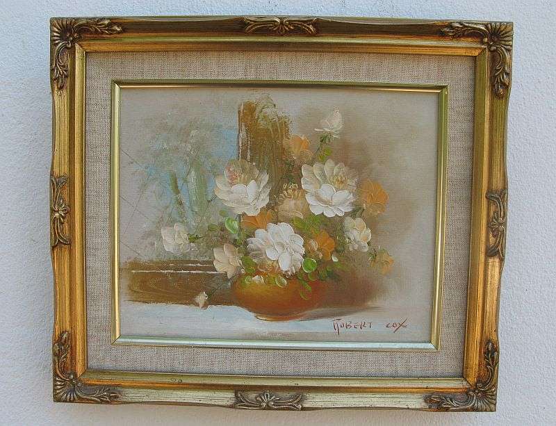 A STUNNING ORIGINAL OIL ON CANVAS BY WELL KNOWN AMERICAN ARTIST ROBERT COX IN A GORGEOUS FRAME...WOW