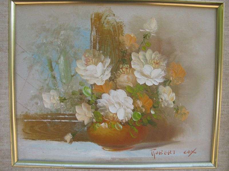 A STUNNING ORIGINAL OIL ON CANVAS BY WELL KNOWN AMERICAN ARTIST ROBERT COX IN A GORGEOUS FRAME...WOW