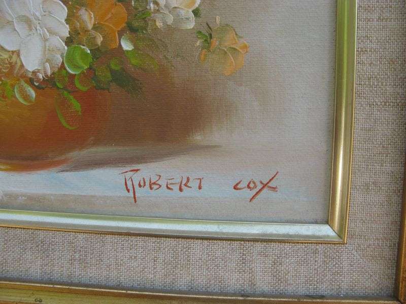 A STUNNING ORIGINAL OIL ON CANVAS BY WELL KNOWN AMERICAN ARTIST ROBERT COX IN A GORGEOUS FRAME...WOW
