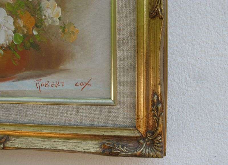 A STUNNING ORIGINAL OIL ON CANVAS BY WELL KNOWN AMERICAN ARTIST ROBERT COX IN A GORGEOUS FRAME...WOW