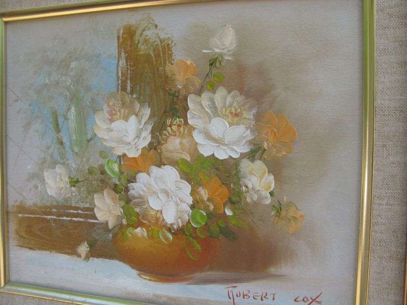 A STUNNING ORIGINAL OIL ON CANVAS BY WELL KNOWN AMERICAN ARTIST ROBERT COX IN A GORGEOUS FRAME...WOW