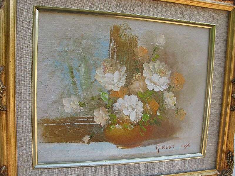 A STUNNING ORIGINAL OIL ON CANVAS BY WELL KNOWN AMERICAN ARTIST ROBERT COX IN A GORGEOUS FRAME...WOW