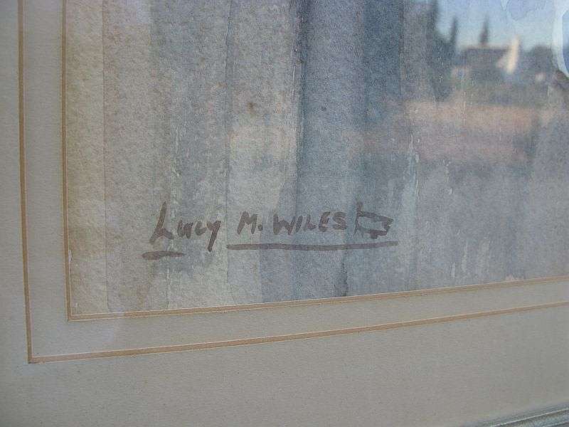 AN AMAZING LARGE ORIGINAL STILL LIFE WATERCOLOR BY SA ARTIST LUCY .M WILES ...INVESTMENT PIECE !!