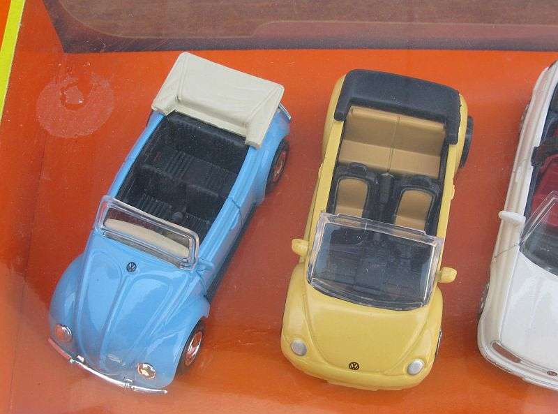 TOTALLY COOL DEAL !! A SET OF 4 DIE CAST VOLKSWAGEN CABRIOLET CARS IN 1:43 SCALE ...BOXED !! WOW !!