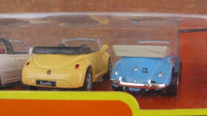 TOTALLY COOL DEAL !! A SET OF 4 DIE CAST VOLKSWAGEN CABRIOLET CARS IN 1:43 SCALE ...BOXED !! WOW !!