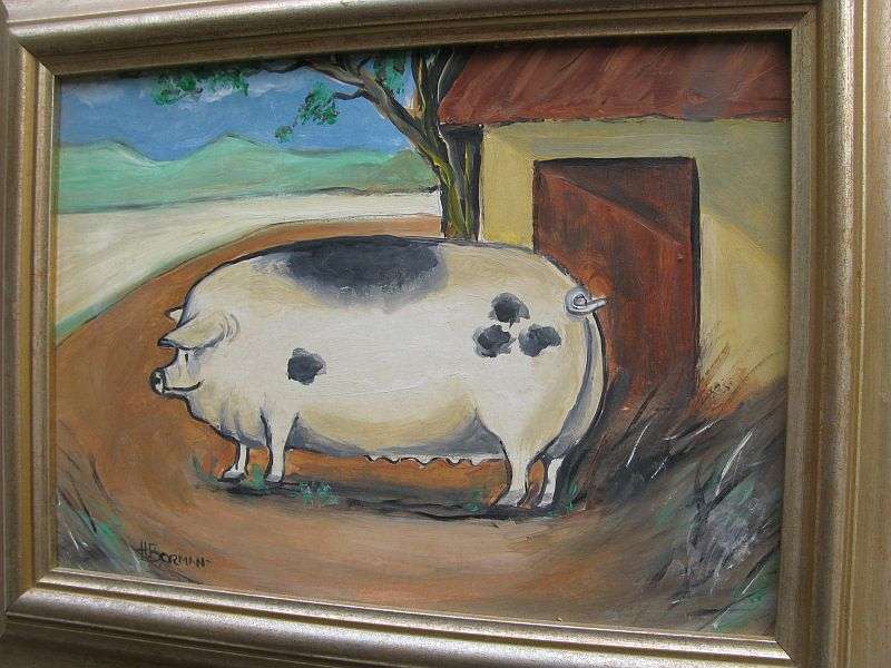 A CHARACTERFUL ORIGINAL ACRYLIC / OIL PAINTING BY SOUTH AFRICAN ARTIST HANNES BORMAN !! LOVE IT !!