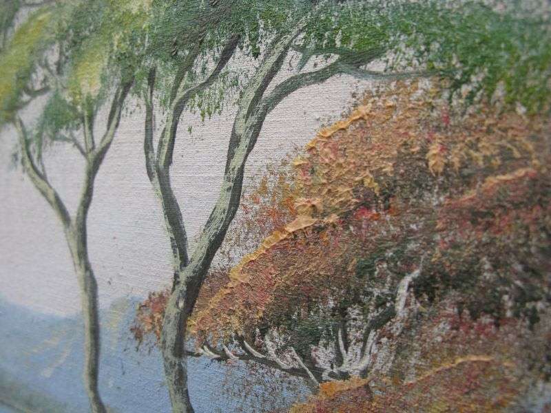 A STUNNING ORIGINAL OIL ON BOARD OF A RIVER AND LANDSCAPE BY ARTIST DIEUWIE HOLTHUYSEN DATED 1983
