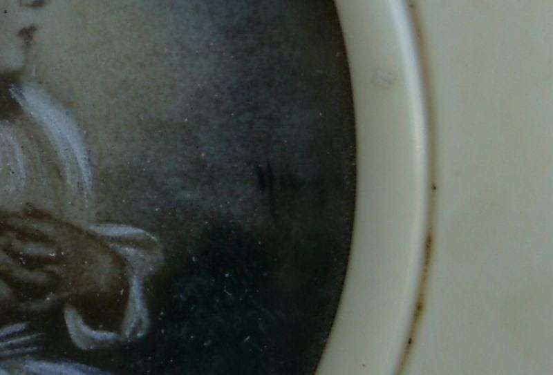 A STYLISH OLD MINIATURE FRAME WITH SIGNED PORTRAIT OF A YOUNG GIRL ... SO CHARMING !!