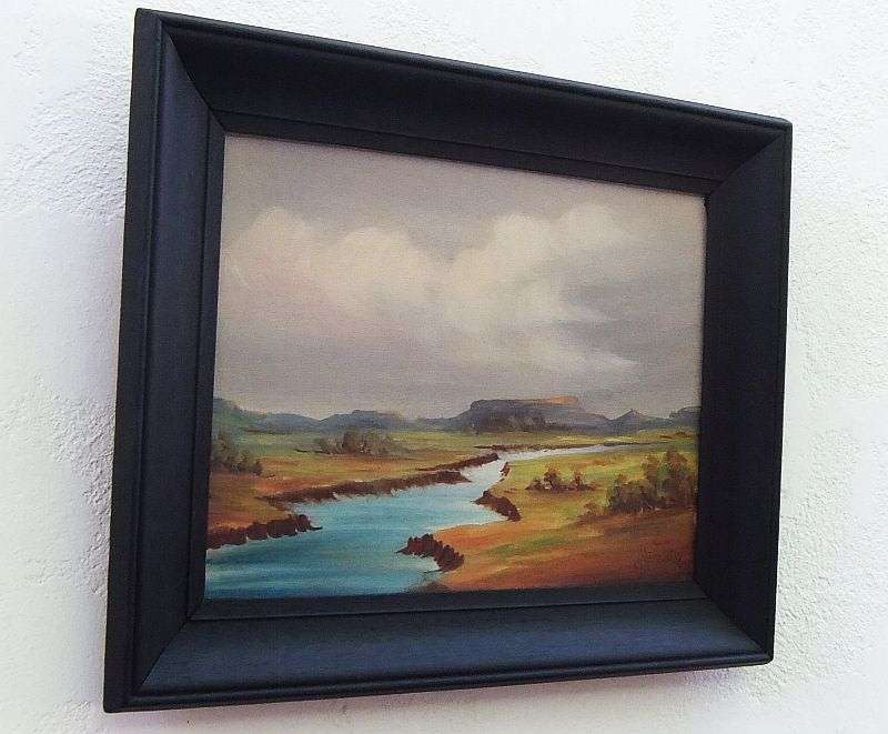 AN ORIGINAL OLD OIL ON BOARD BY KNOWN SA ARTIST HILDA VERSTEEGH