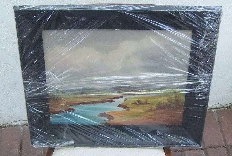 AN ORIGINAL OLD OIL ON BOARD BY KNOWN SA ARTIST HILDA VERSTEEGH