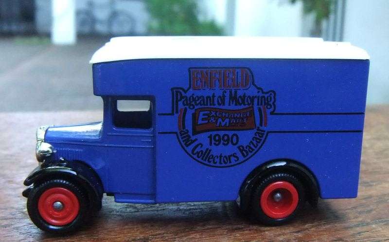 COOL !! A VINTAGE DIE CAST METAL MODEL BY LLEDO ADVERTISING ENFIELD PAGEANT OF MOTORING