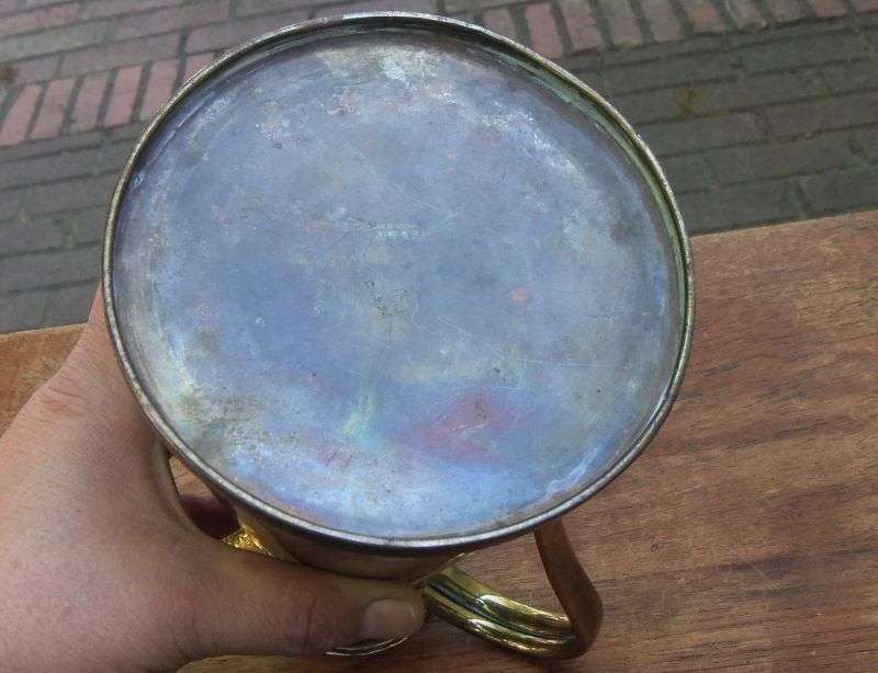 A STUNNING ANTIQUE SOLID BRASS HOT WATER PITCHER BY JOSEPH SANKEY & SONS ...EARLY 1900`S