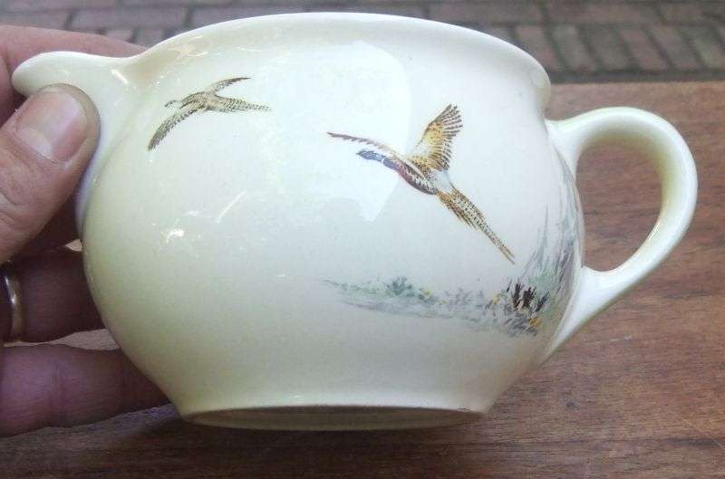 A LOVELY ART DECO PERIOD GRAVY BOAT BY ROYAL DOULTON IN ""THE COPPICE "" PATTERN