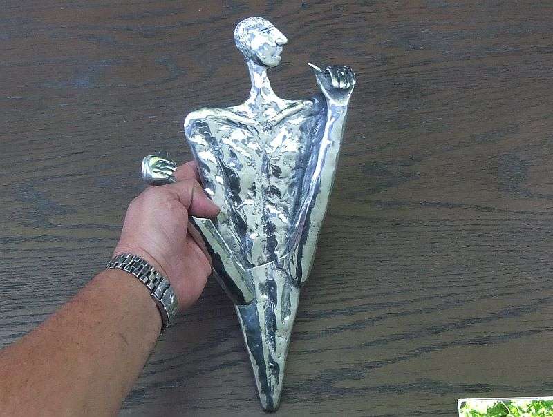 WOW !! WOW !! A STUNNING UNUSUAL HEAVY MIRROR BY RENOWNED DESIGNER CARROL BOYES !!