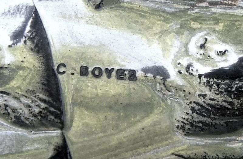 WOW !! WOW !! A STUNNING UNUSUAL HEAVY MIRROR BY RENOWNED DESIGNER CARROL BOYES !!