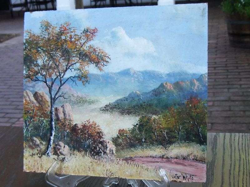 A SUPERB UNFRAMED ORIGINAL OIL ON BOARD BY SA ARTIST VICTOR WHITE