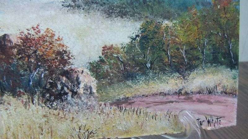 A SUPERB UNFRAMED ORIGINAL OIL ON BOARD BY SA ARTIST VICTOR WHITE