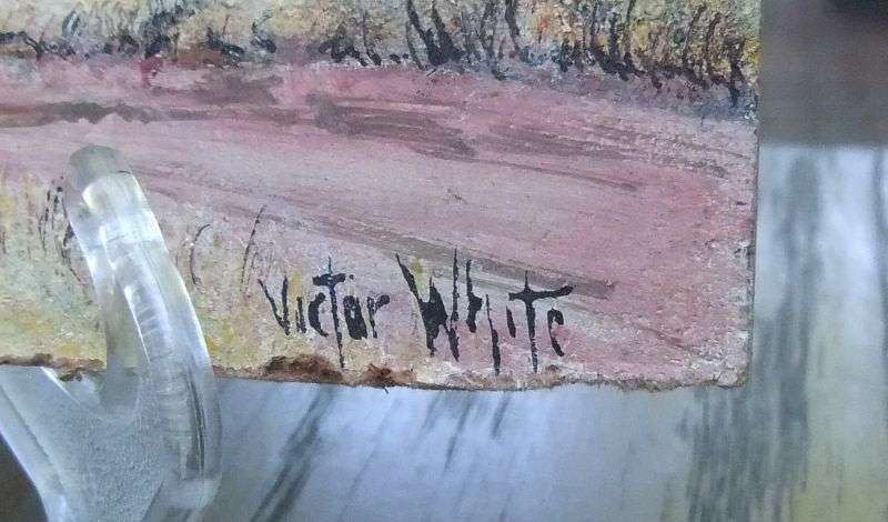 A SUPERB UNFRAMED ORIGINAL OIL ON BOARD BY SA ARTIST VICTOR WHITE