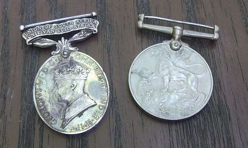 WOW !! WOW !! UNION OF SOUTH AFRICA EFFICIENCY MEDAL - PLUS WW2 MEDAL - CPL C.MILLAR SAAF