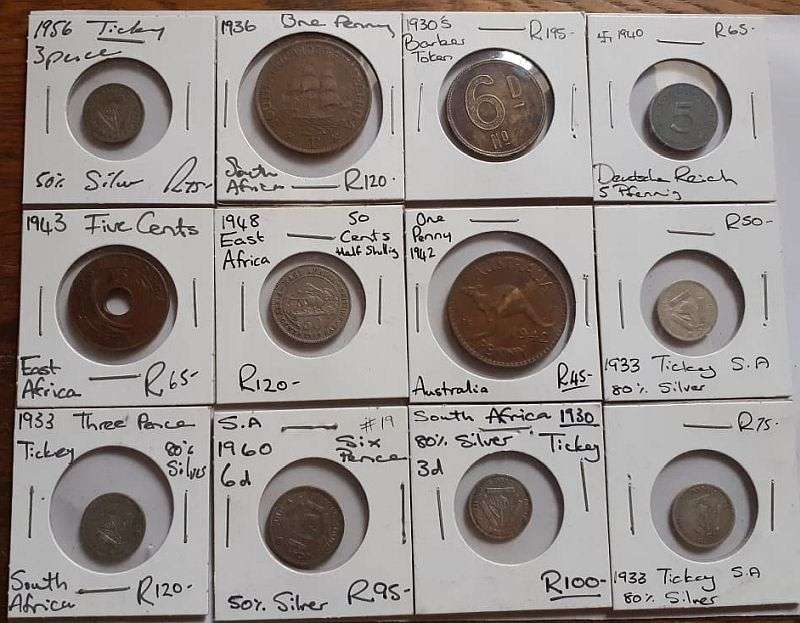 BID PER COIN !! 139 WORLD COINS FROM 1826 ONWARD...SILVER COINS...PENNIES...FARTHINGS...BID PER COIN
