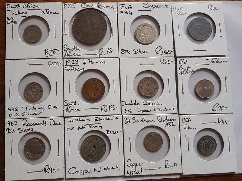 BID PER COIN !! 139 WORLD COINS FROM 1826 ONWARD...SILVER COINS...PENNIES...FARTHINGS...BID PER COIN