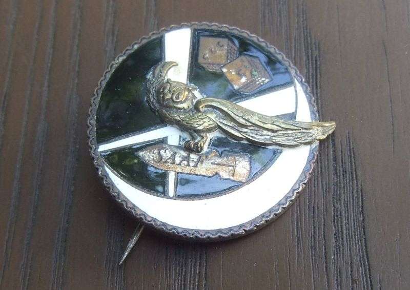RARE WW2 SWEETHEART BROOCH OF THE 31ST SQUADRON - S.A.A.F
